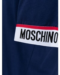 T-shirt à col rond bleu marine Moschino