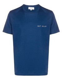 T-shirt à col rond bleu marine Maison Labiche