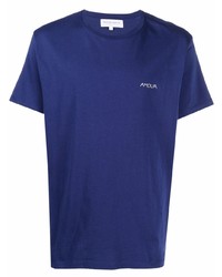 T-shirt à col rond bleu marine Maison Labiche