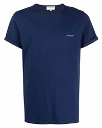 T-shirt à col rond bleu marine Maison Labiche