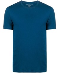 T-shirt à col rond bleu marine Majestic Filatures