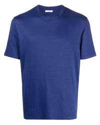 T-shirt à col rond bleu marine Malo