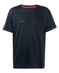 T-shirt à col rond bleu marine Mammut