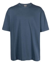 T-shirt à col rond bleu marine Massimo Alba