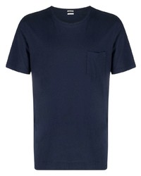 T-shirt à col rond bleu marine Massimo Alba