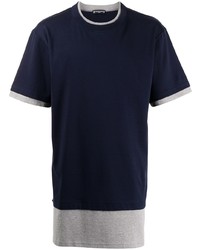 T-shirt à col rond bleu marine Mastermind Japan