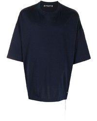 T-shirt à col rond bleu marine Mastermind Japan