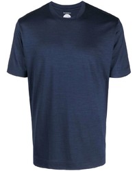 T-shirt à col rond bleu marine Mazzarelli
