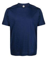 T-shirt à col rond bleu marine Mazzarelli