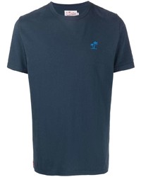 T-shirt à col rond bleu marine MC2 Saint Barth