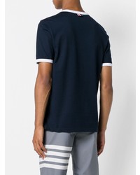 T-shirt à col rond bleu marine Thom Browne
