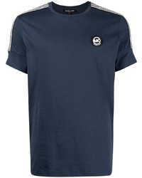 T-shirt à col rond bleu marine Michael Kors