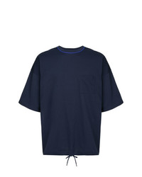 T-shirt à col rond bleu marine Monkey Time