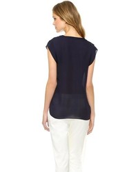 T-shirt à col rond bleu marine 3.1 Phillip Lim