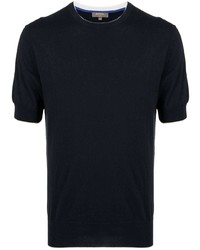 T-shirt à col rond bleu marine N.Peal