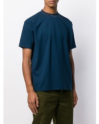 T-shirt à col rond bleu marine Acne Studios