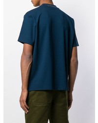 T-shirt à col rond bleu marine Acne Studios