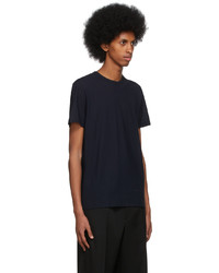 T-shirt à col rond bleu marine Jil Sander