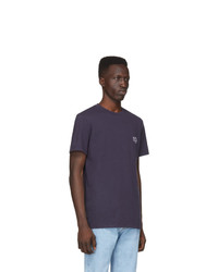 T-shirt à col rond bleu marine A.P.C.