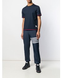 T-shirt à col rond bleu marine Thom Browne