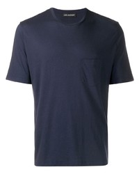 T-shirt à col rond bleu marine Neil Barrett