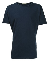 T-shirt à col rond bleu marine Nudie Jeans