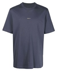 T-shirt à col rond bleu marine Oamc