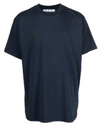 T-shirt à col rond bleu marine Off-White