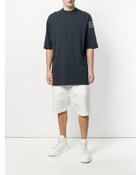 T-shirt à col rond bleu marine Rick Owens DRKSHDW