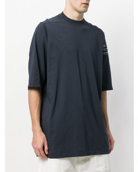 T-shirt à col rond bleu marine Rick Owens DRKSHDW