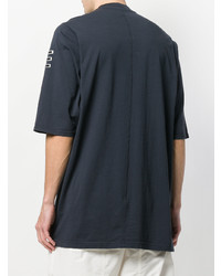 T-shirt à col rond bleu marine Rick Owens DRKSHDW