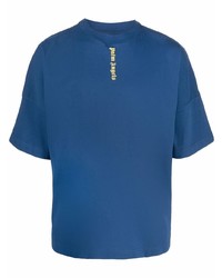 T-shirt à col rond bleu marine Palm Angels