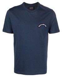 T-shirt à col rond bleu marine Paul & Shark