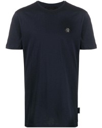 T-shirt à col rond bleu marine Philipp Plein