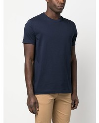 T-shirt à col rond bleu marine Fay