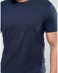 T-shirt à col rond bleu marine Asos