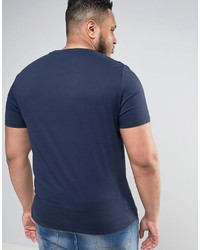 T-shirt à col rond bleu marine Asos