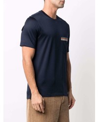 T-shirt à col rond bleu marine PS Paul Smith