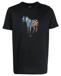 T-shirt à col rond bleu marine PS Paul Smith