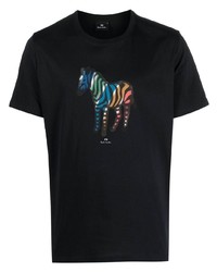 T-shirt à col rond bleu marine PS Paul Smith