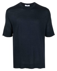 T-shirt à col rond bleu marine PT TORINO