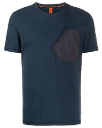 T-shirt à col rond bleu marine Raeburn