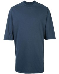 T-shirt à col rond bleu marine Rick Owens DRKSHDW