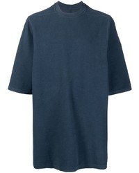 T-shirt à col rond bleu marine Rick Owens DRKSHDW