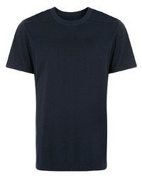T-shirt à col rond bleu marine Rick Owens