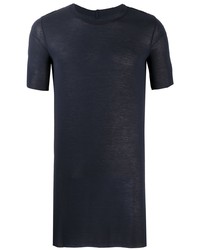 T-shirt à col rond bleu marine Rick Owens