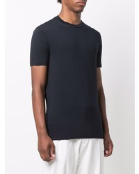 T-shirt à col rond bleu marine Emporio Armani