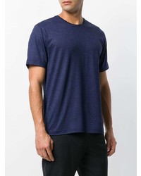 T-shirt à col rond bleu marine Z Zegna