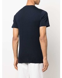 T-shirt à col rond bleu marine Corneliani