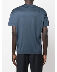 T-shirt à col rond bleu marine Emporio Armani